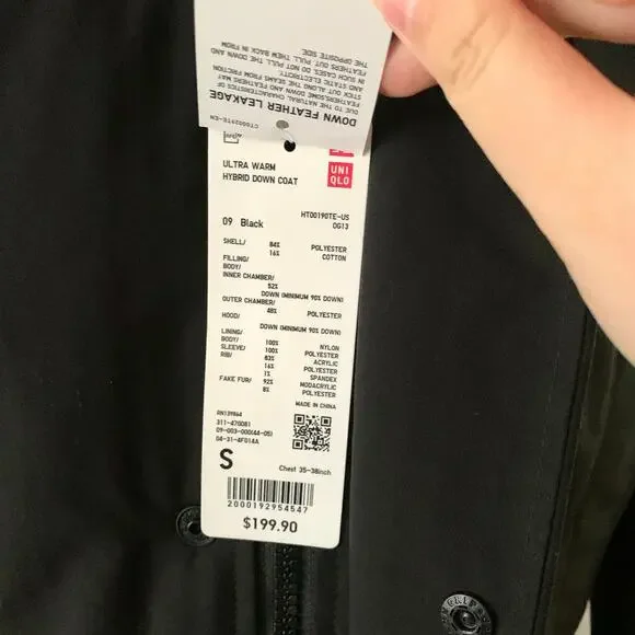 Uniqlo Ultra Warm Hybrid Down Coat in Black - Picture 11 of 14